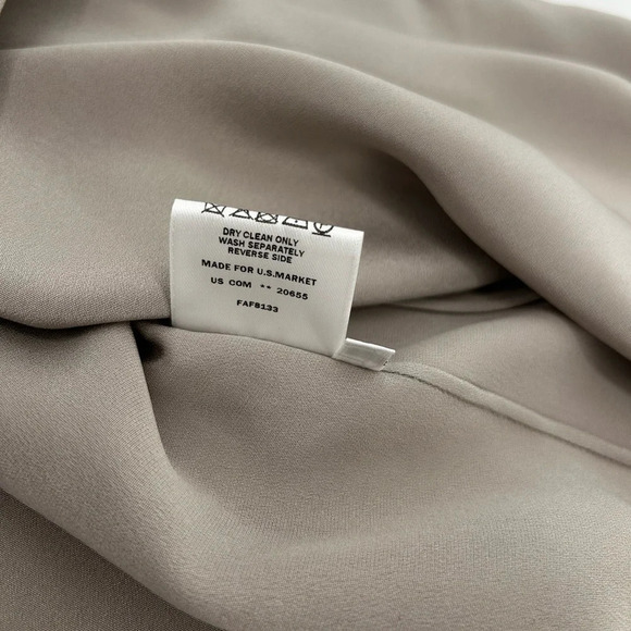 Loro Piana Mae Flowing Cady Top Stretch Silk Top In Taupe Brown Size 40 - Picture 9 of 9